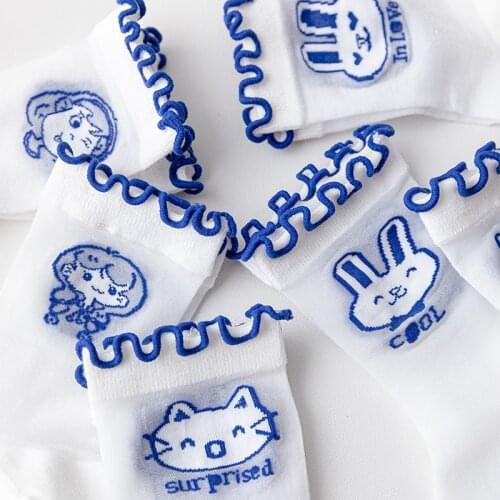 Girls Middle Tube White Lolita Lace Socks 2021 New Summer Japanese Cute Super Thin Silk Socks Korean Cute Lolita Socks