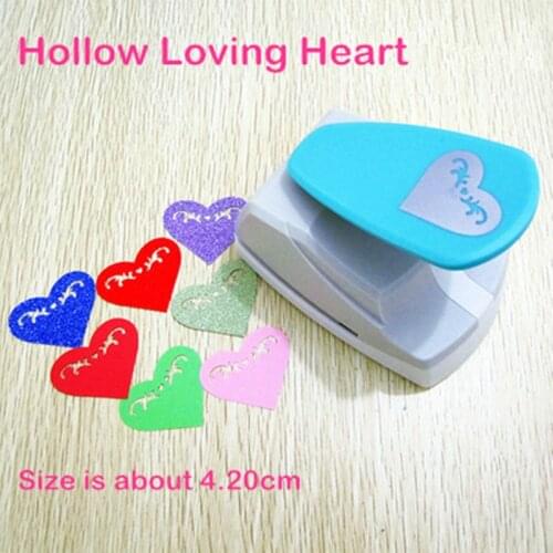 Free Shipping 4.2cm Big Hollow Loving Heart Shape Hole Punch Craft Scrapbook Paper/Eva Foam Handmade Lover Shaped Craft Puncher