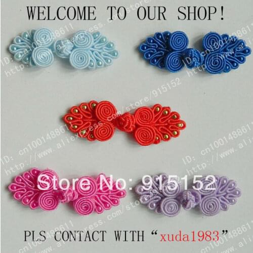 Free Shipping Handmade Chinese knot button 6-7.5cm peacock button 50 pcs mixed 5 colors