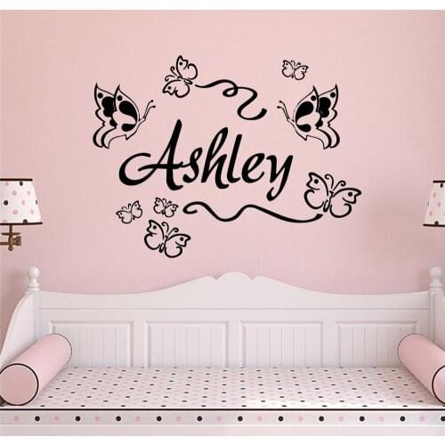 Free Shipping Custom Name Wall Art Decal Decoration Fashion Sticker For Babys Rooms Wall Art MURAL Drop Shipping