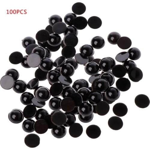 100pcs 6-18mm Black Plastic Safety Eyes For Bear Doll Animal Puppet Crafts Children Kids DIY Toys