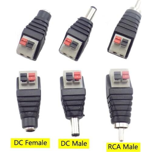 DC Male Female Jack Connector DC Power Jack Adapter Plug For SMD5050 SMD3528 SMD5730 Single Color LED Strip