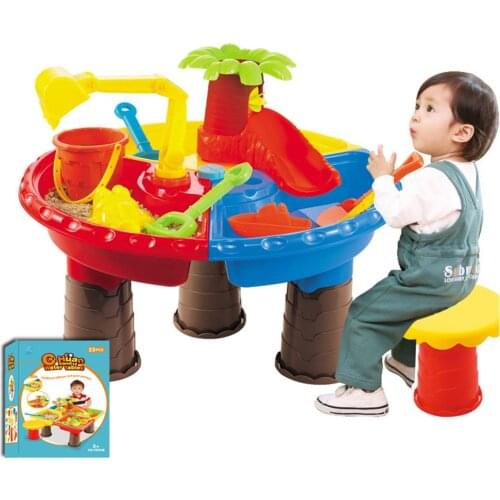 Childrens Beach Table Play House Toy Sand Pool Set Indoor And Outdoor Baby Play Water Dredging Tool Children Birthday Gift
