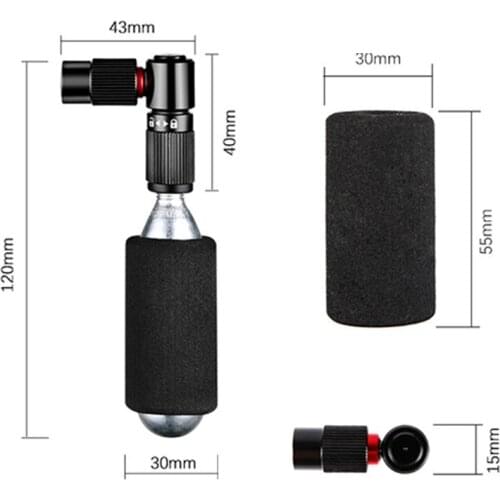 Bike Tire CO2 Mini Inflator Bicycle Cycling Pump Nozzle Cylinder Valves Adapter