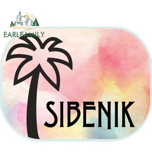 EARLFAMILY 13cm x 9.8cm for Sibenik Barcelona Spain Personality Car Stickers Scratch-Proof Waterproof Decals Refrigerator Decor