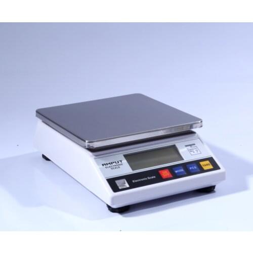 AUPUT 3kg 0.1g Electronic Table Bench Scale 5kg LCD Household Digital Kitchen Scales 10kg*0.1 Adapter Weight Balance 13 Units