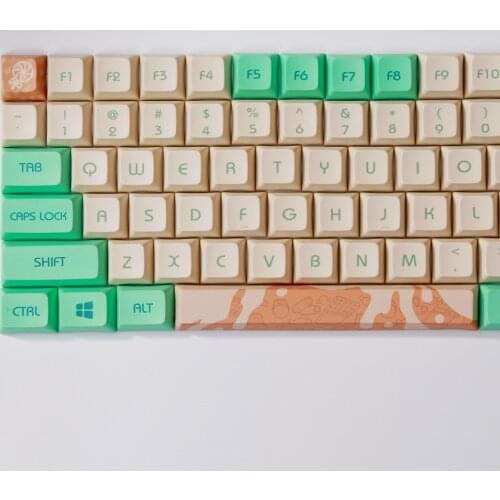 XAD Profile Mint Milk Keycaps PBT Keys 60 61 64 87 96 104 108 Keys For Cherry MX Switches Mechanical Keyboard
