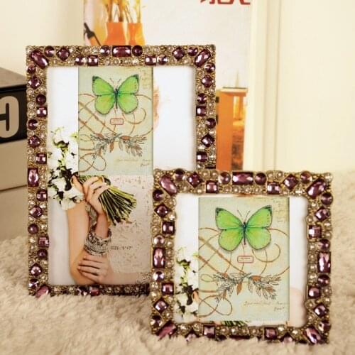 Fashion Luxury Crystal Home Decoration Diamond Photo Frame Decoration Soft Decoration Photo Frame