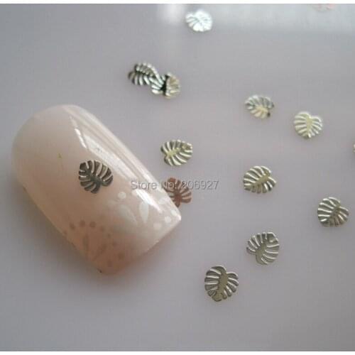 MS309-1 100pcs Sea Series Silver Cute Deco Metal Sticker Nail Art Metal Sticker Nail Art Decoration Non-adhesive Sticker