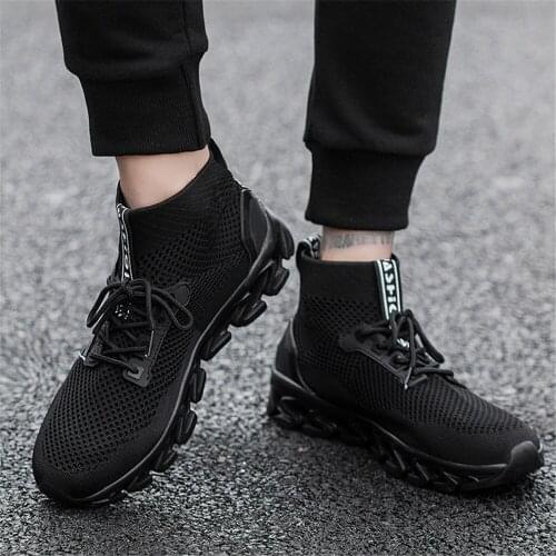 New large size mens shoes sports shoes breathable blade sports shoes breathable outdoor sports walking mens shoes wear