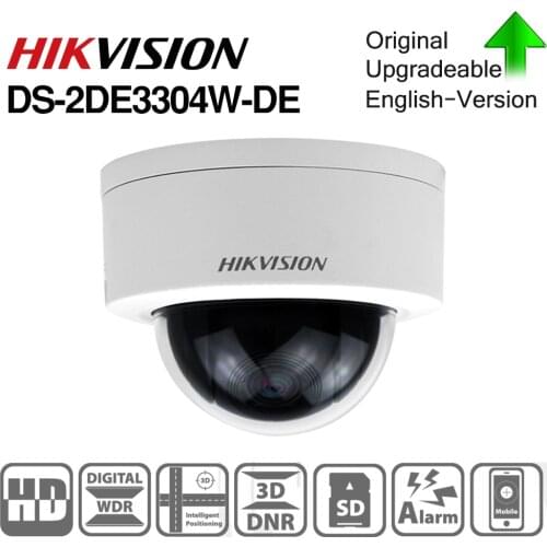 Original Hikvision PTZ Camera IP Camera Network DS-2DE3304W-DE 3MP 2.8~12mm 4X Zoom Optical Network Mini Dome Security Camera