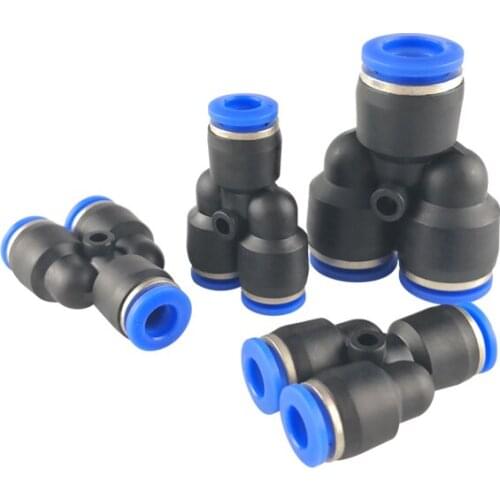 Pnuematic fittings 12mm 10mm 6mm 4mm 8mm hose tube plastic connectors air hose connector air pipe quick joint fitting