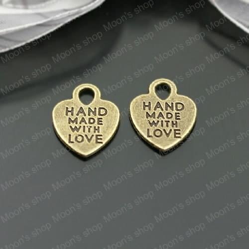 Wholesale Antique Bronze 15*12mm Handmade Heart Alloy Charms Pendants DIY Fashion Jewelry Findings Accessories 40 pieces(JM103)