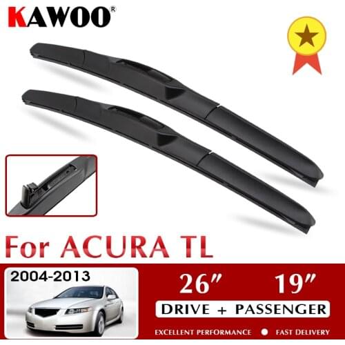 KAWOO Car Wiper Blade Windshield Blades for Acura TL 26"+19" Year Form 2004 To 2013 Auto Accessories Fit U Hook Arm LHD/RHD