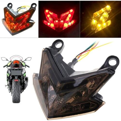 Motorcycle LED Turn Signal Brake lights Integrated Taillight For Kawasaki brake light Z125 Z800 ZX6R ZX636 2013 2014 2015 2016