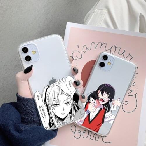 Japanese Anime Kakegurui Jabami Yumeko Couqe For iPhone 11 12 Pro Max Mini XR X XS Max SE 2020 7 8 6 6S Plus 5 5S Soft TPU Case