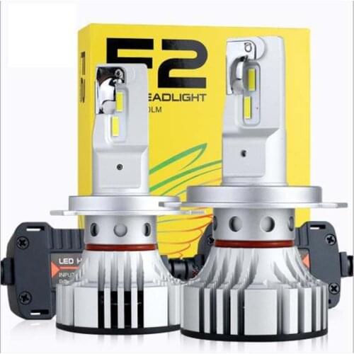 1 Set F2 Car LED Headlight 9003 H1 H4 H7 H8 H9 H11 9005 9006 HB3/4 9012 72W 12000LM CSP Chips Turbo Fan 6000K Front Lamps Bulbs
