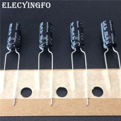 10pcs 150uF 6.3V NICHICON HE Series 5x11mm Extremely Low Impedance 6.3V150uF Aluminum Electrolytic Capacitor