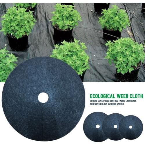 10pcs Tree Round Mulch Ground Cover Orchard Degradable Barrier Mat Block Weed Control Fabric Non Woven Outdoor Garden Landscape