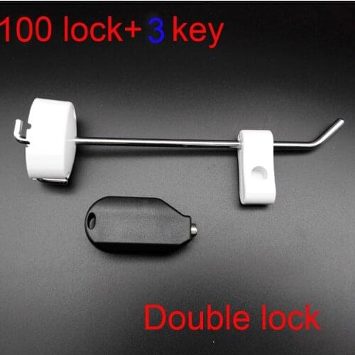 103pcs Wall-mounted Locking Hook Retail Stop Display Anti-theft Supermarket Anti-lost Slatwall Display Hooks 15/20cm
