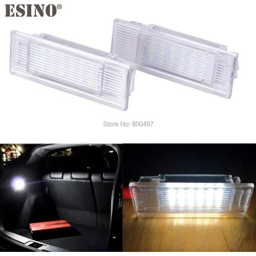 2 x Car LED Compartment Trunk Boot Luggage Lights Interior Trunk Lamps 24 SMD for BMW E38 E39 E46 E60 E66 E67 E82 E88 E90 E92