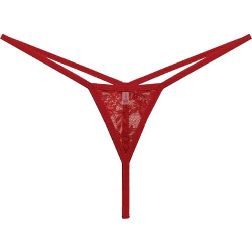5 Pieces XS S M L XL XXL XXXL Size Black Red Color Lace Sexy Lingerie Micro G String Thongs underwear For Women Ladies