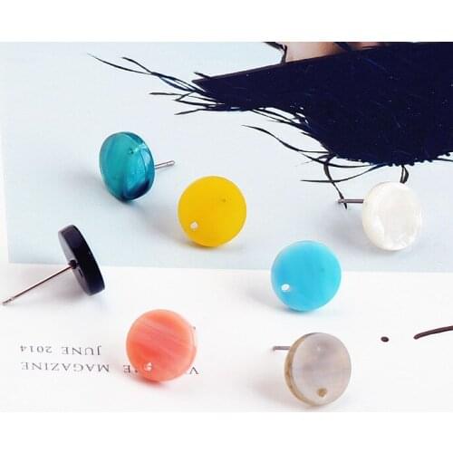 Ritoule DIY handmade jewelry accessories acetate with hole earrings pendant material circle