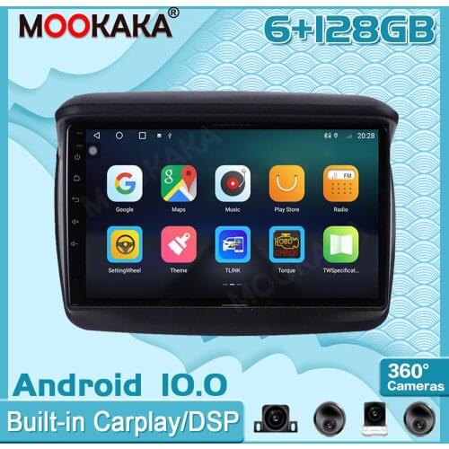 6+128GB Android10 For Mitsubishi L200 2008-2016 Car Multimedia Player GPS Navigation Audio Stereo Screen Head Unit Tape Recorde