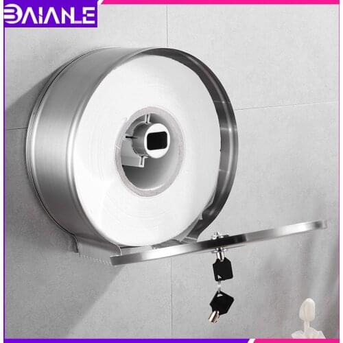 Toilet Paper Holder Stainless Steel Cover Waterproof Hand Paper Towel Dispenser Wall Mounted Bathroom Tissue Roll Paper Box Rack