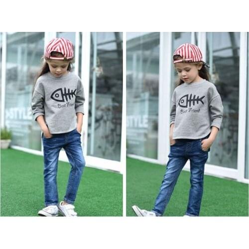 New Arrival Baby Boys Girls Cotton Denim Jeans Kids Spring Autumn Denim Jeans Child Casual Long Pants Boys Girls Trousers