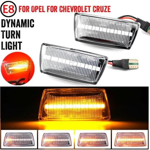 For Chevrolet Cruze J300 Aveo Orlando Cadillac BLS Opel Astra Zafira Corsa Adam LED Dynamic Turn Signal Side Marker Light