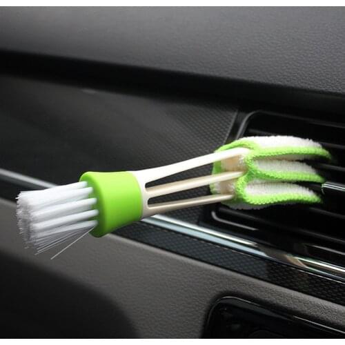 Microfiber Double Ended Car Air Conditioner Vent Slit Cleaning Brush Household Shutters Keyboard Dust Brush Car Beauty Brush