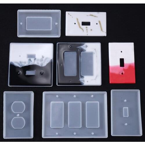 Switch Mold Single Double Hole Resin Silicone Mold for DIY Epoxy Craft Handmade Casting Resin Mold