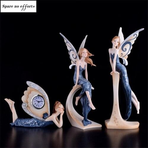 Living Room Home Decoration Accessories Resin Fairy Ornaments Birthday Gifts Indoor Figurines Creative Angels Home Souvenirs