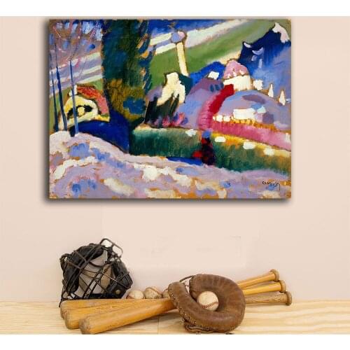 Winter with Church by Wassily Kandinsky Canvas Painting For Living Room Home Decoration Oil Painting On Canvas Wall Painting