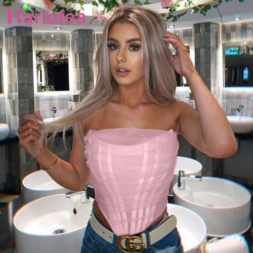 Kealofea Women Sexy Boned Corset Tops Summer Chic Mesh Bustier Streetwear Shirts Sheer Mesh Club Night Party Wear Outfits Tops