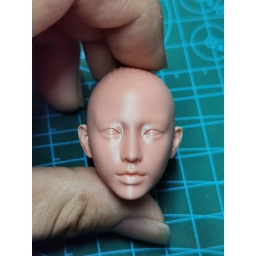 1/6 Scale Asian Beauty Girl Unpainted Head Model Sculpt for 12''Body DIY