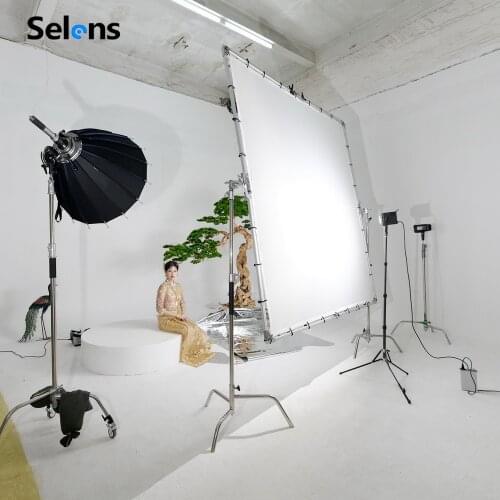 Selens Photography Soft Light Screen Photography Flag Board Soft Light Canopy Ring Cosmetic Product Video Camera Photography Kit