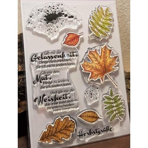 German leaf stamp Clear Stamp for Scrapbooking Transparent Silicone Rubber DIY Photo Album Decor