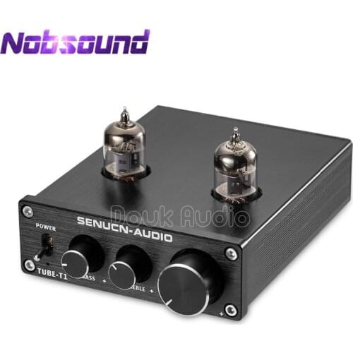 Nobsound Mini HiFi 6J1 Vacuum Tube Preamplifier Stereo PreAmp Digital Treble&Bass Tone Control