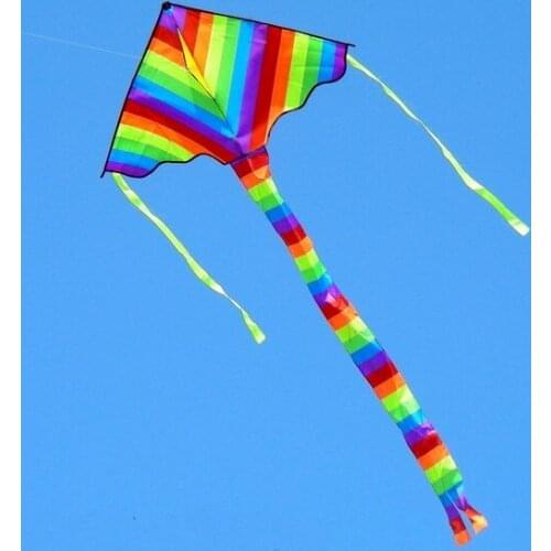 New High Quality Multi-color 39 inch Delta Kite With Handle Line Good Flying