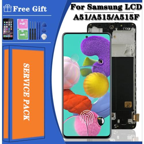 Original For Samsung Galaxy A51 A515 LCD Display A515F/DS A515FD A515 LCD Display Touch Screen Replacement A515F Display