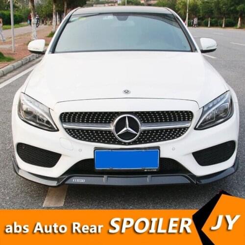 For Mercedes-Benz W205 front Bumper Diffuser Bumpers Protector For Benz C-Class C200 C180 Body kit bumper Before Rear lipspoiler