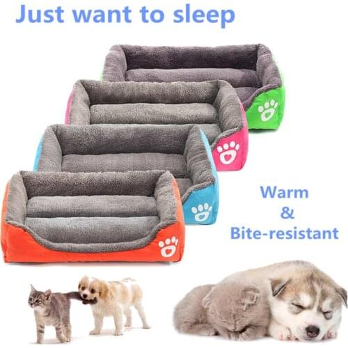 Dog Bed Mat Kennel Soft Dog Puppy Pet Supplies Nest For Small Medium Dogs Winter Warm Plush Bed House Waterproof Cloth