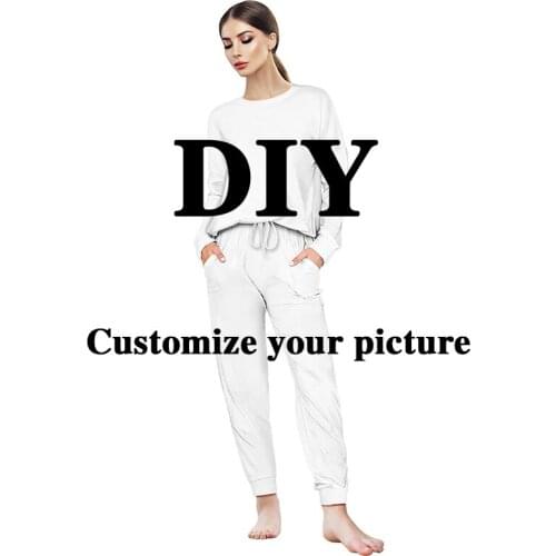 NADANBAO DIY Customize Sports Sets 2 Pieces Tracksuits Printing Own Pictures Casual Sweatshirts Suits Diy Winter Autumn Clothes