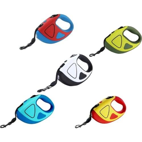 Retractable Dog Leash With LED Flashlight For Small Medium Big Breed Dogs Heavy Y5GB