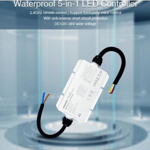 Miboxer LS2-WP Waterproof 5-in-1 LED Controller 6A/Channel max20A DC12V~36V IP67 for Single Color CCT RGB RGBW RGBCCT Led Strip