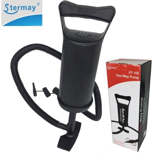 High Quality Stermay 3 Nozzles Air Pump For Inflatable Boat Bed Swimming Ring Small Mattress Toy Inflators Plastic Hand Air Pump