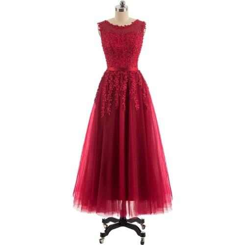 Beauty Emily Dark Pink Beaded Lace Appliques elegent Bridesmaid Dresses Short sleeve 2019 new for girls wedding Bridesmaid Dress