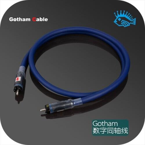 1pcs Switzerland Gotham 10070 GAC-1 S/PDIF 75 ohm BNC RCA Digital Audio Coaxial Cable Silver Plated Clock Cable